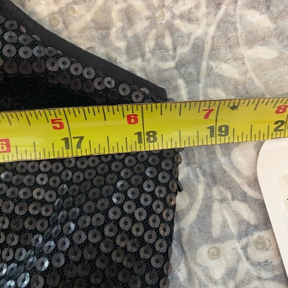 Jessica Simpson Sequin Feather Black Dress Party Cocktail size 10 NWTs - Picture 13 of 16